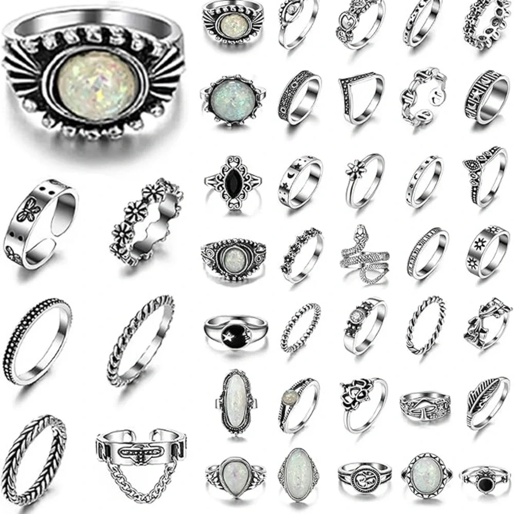 Elegant Silver-Tone Ring Sets - Picture 6 of 6